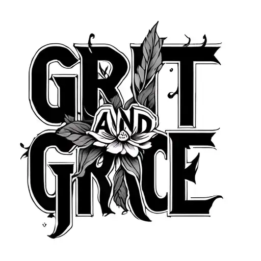 Grit and grace tattoo design idea