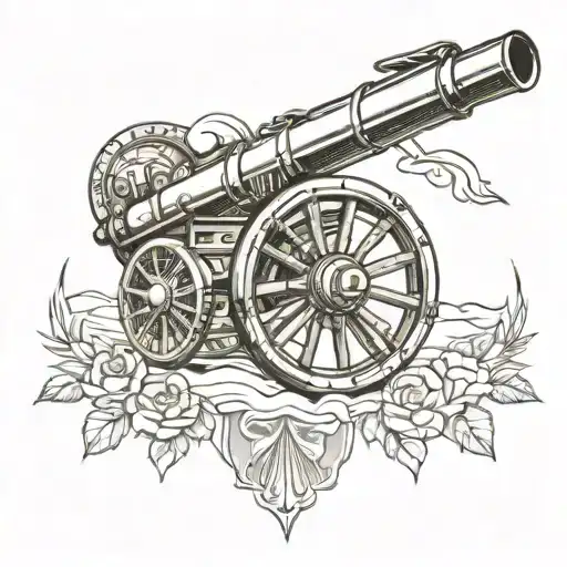 army artillery 155 mm shell tattoo design idea