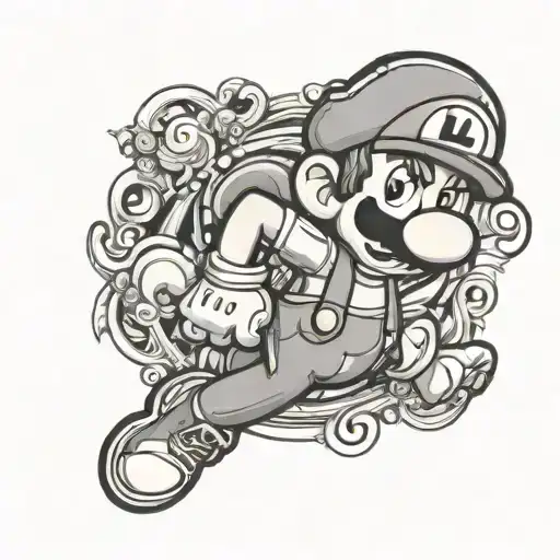 luigi tattoo design idea