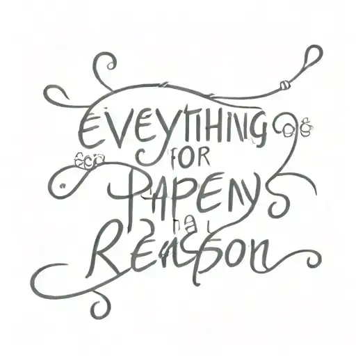 everything happens for a reason   tattoo design idea