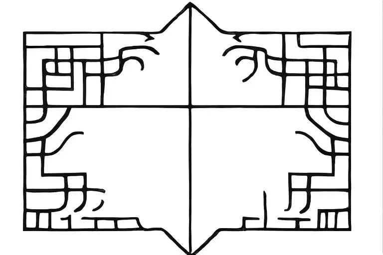 Hmong traditional patterns inspired tattoo design idea