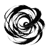 High contrast brush-like strokes dark aesthetic surrealist gothic blackwork otherworldly ornamental abstract sigilism tattoo design idea