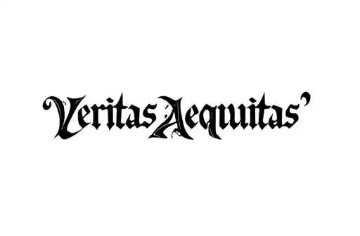 "Veritas Aequitas " tattoo design idea