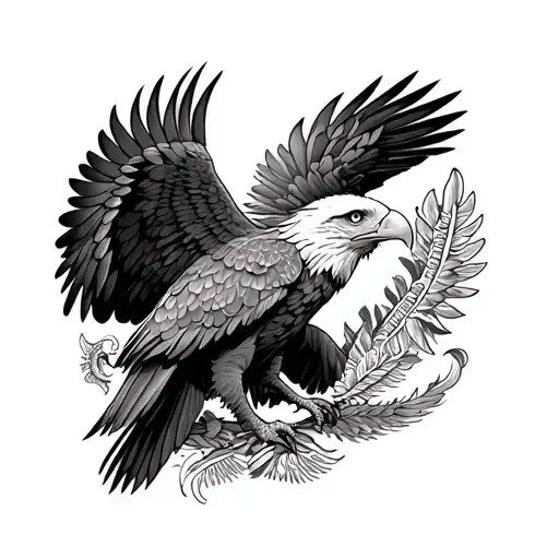 Mexican Eagle tattoo design idea