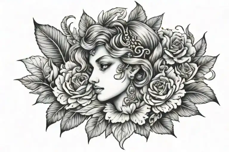 Diana tattoo design idea
