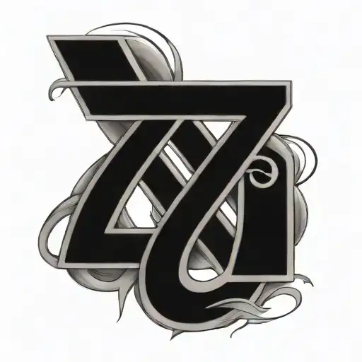 the number 115 and 316 intertwined within tattoo design idea