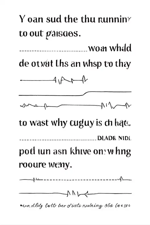 running motivation quote tattoo design idea