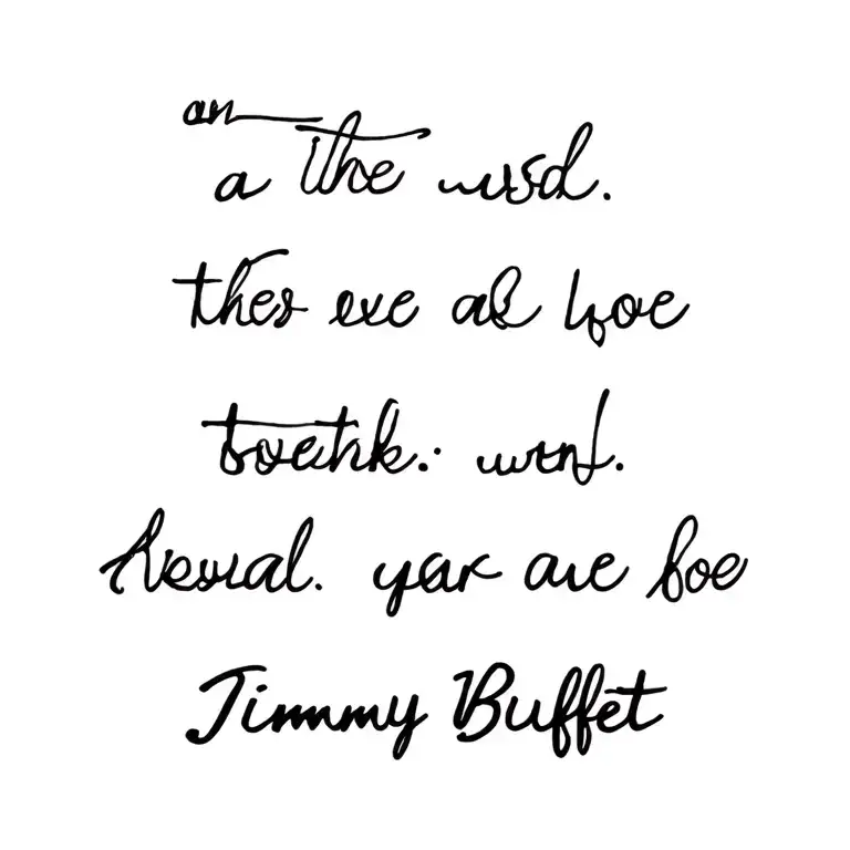 Jimmy Buffett lyrics incorporated tattoo design idea
