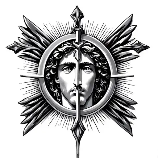 3 inch by 3 inch christian david tattoo design idea