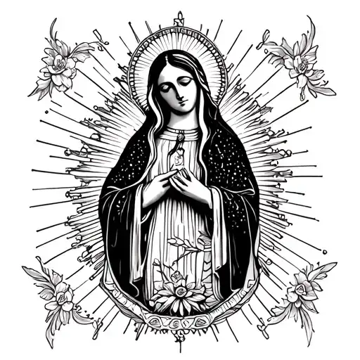 virgin Mary of Guadalupe tattoo design idea
