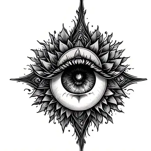 spiritual conscious awakening tattoo design idea