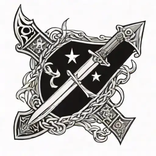 battle of Belleauwood 6th marines commando dagger combined tattoo design idea
