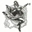 highland dancer  tattoo design idea