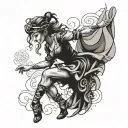 highland dancer  tattoo design idea