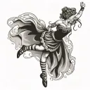 highland dancer  tattoo design idea