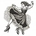 highland dancer  tattoo design idea