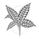 single wheat ear tattoo design idea