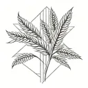 single wheat ear tattoo design idea