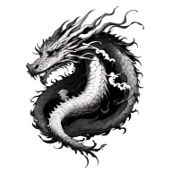 Clouds Dragon Vanpis tattoo design idea