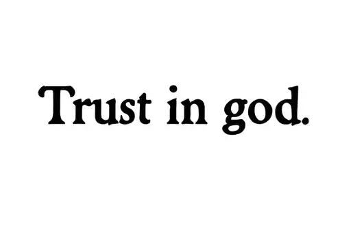 "Trust in god " tattoo design idea