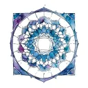 arabic geometry tattoo design idea