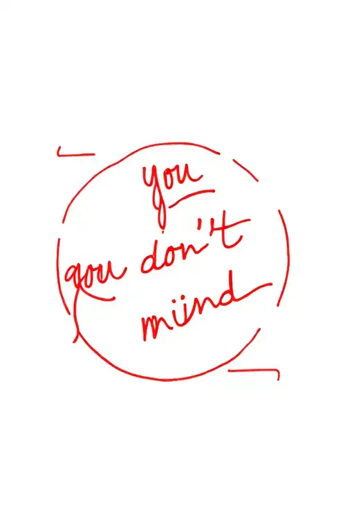 fine line red stop light with "you don't quite mind" tattoo design idea