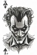 Joker face tattoo design idea