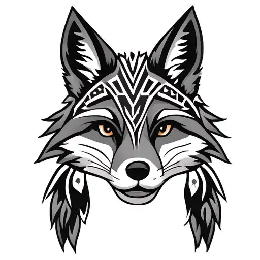 fox head mapuche indian style tattoo tattoo design idea