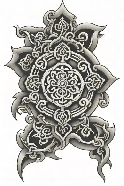 Tibetan endless knot mandala design tattoo design idea