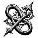 Navigational, chi rho alpha and omega tattoo design idea