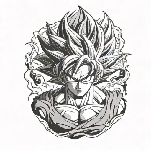 goku ultra instinct tattoo design idea