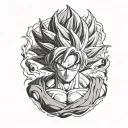 goku ultra instinct tattoo design idea