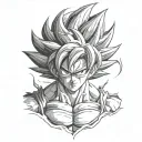goku ultra instinct tattoo design idea