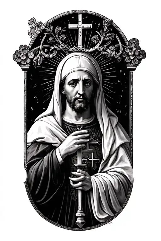 Catholic tattoo design idea