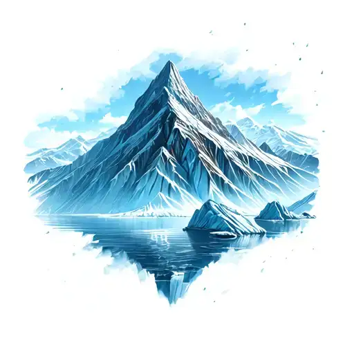 Neuge glacier mountain tattoo design idea