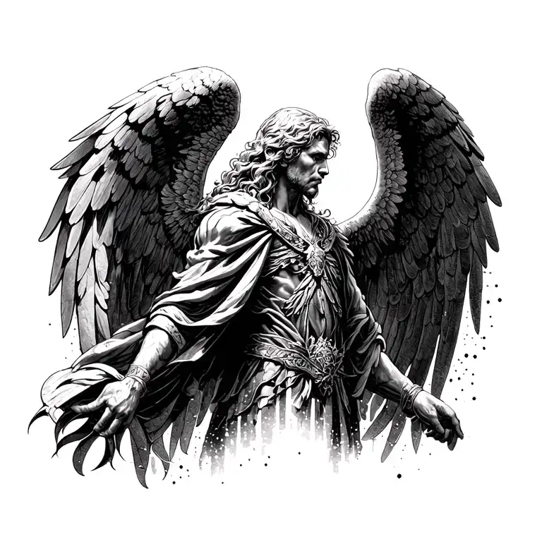 archangel uriel tattoo design idea