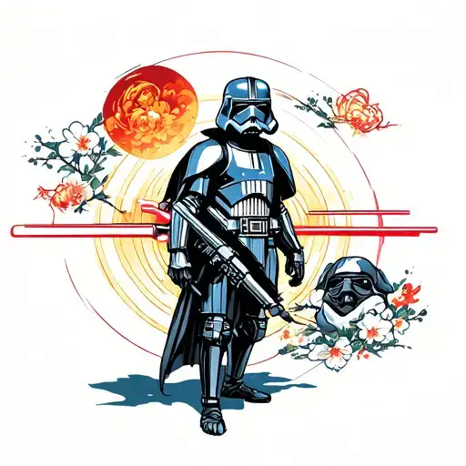Star Wars, Doctor Who, Anime tattoo design idea