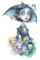 Tim Burton characters tattoo design idea