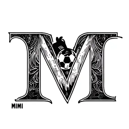 Letter M because I call my gf Mimi and I love leo messi as i play soccer tattoo design idea