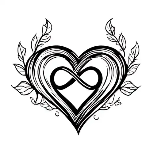 heart infinity maternal love Slavs tattoo design idea