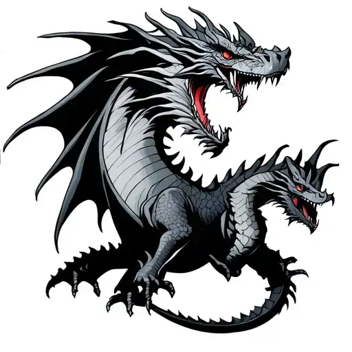 Evil Dragon tattoo design idea