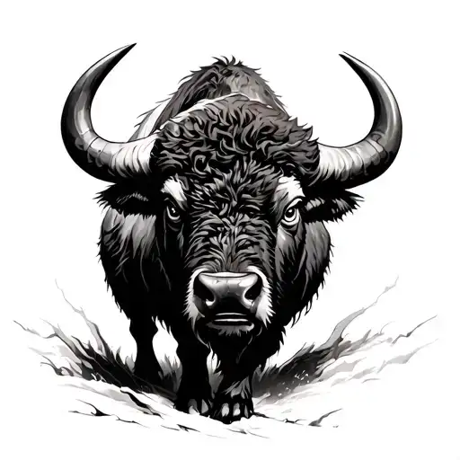Bison Storm tattoo design idea