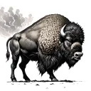 Bison Storm tattoo design idea