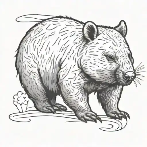 Wombat tattoo design idea
