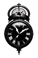 double clock face continuous numbers tattoo design idea