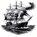 burn the ships no retreat tattoo design idea