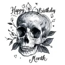 Birthday Month tattoo design idea