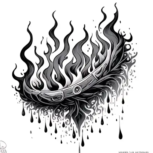 motive thru the fire and rain tattoo design idea