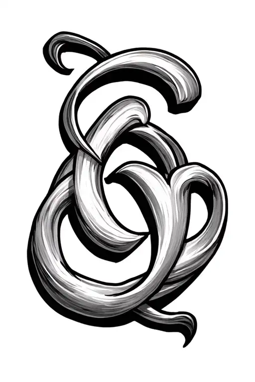 a cursive letter c tattoo design idea
