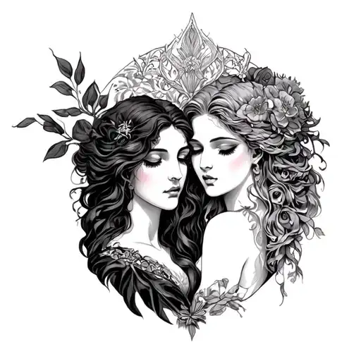 Hades And Persephone tattoo design idea